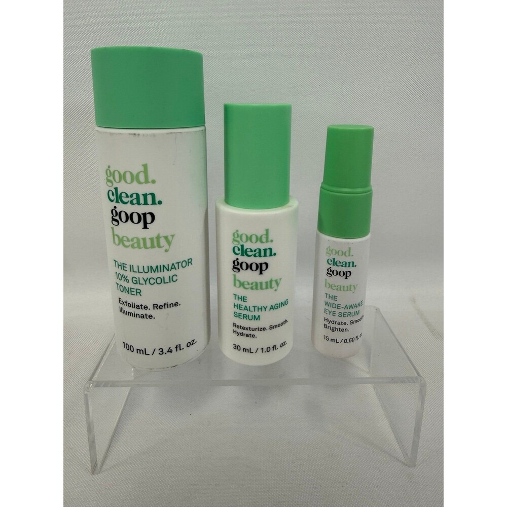 Good Clean Goop Beauty 3pc Set - Toner, Serum & Eye Serum NEW!